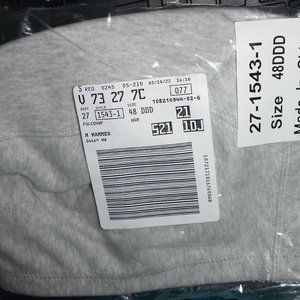 NEW Woman Within Comfort Choice 48DDD Cotton, grey front-close wireless bra